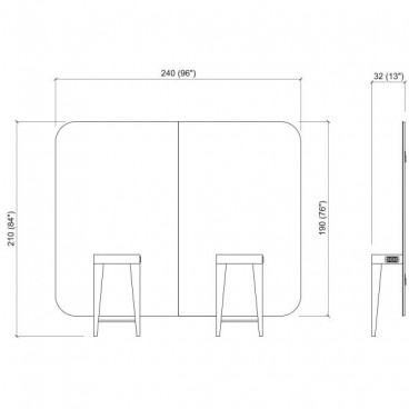 Зеркало парикмахерское "Madison Infinite 2P"