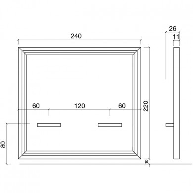 Зеркало парикмахерское "Otello Infinite (240)"